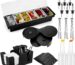 Mifoci 6-Compartment Garnish Tray, 3-Tier Rimmer & Pourers Kit